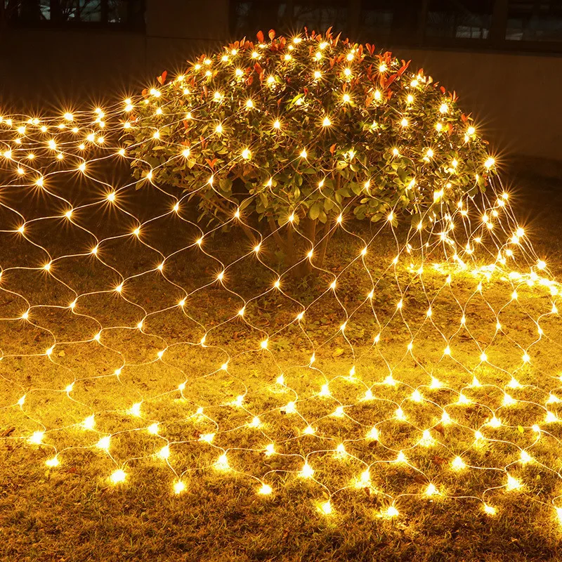 3x2/6x4M LED String Christmas Net Lights Christmas Garland Mesh Fairy Landscape Light Garden Street Wedding Xmas Decoration Lamp