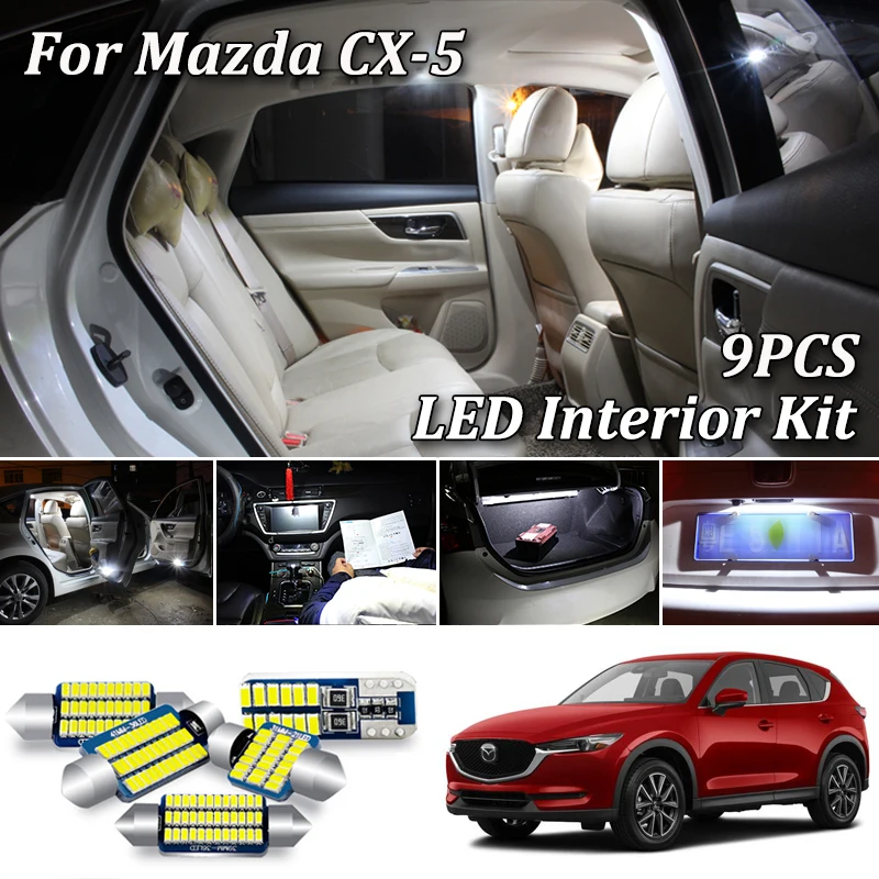 Набор фонарей для внутреннего освещения автомобиля 9X Mazda 2013 2014 2015 2016 2017 2018 2019 2020