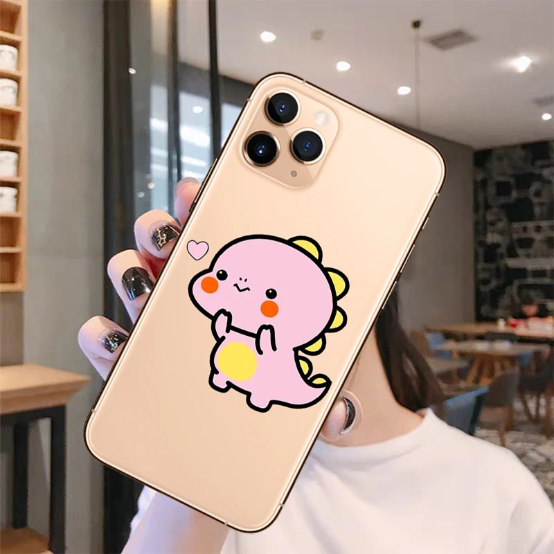 

Funny Pizza Best Friends Phone Case iphone 12Pro 11 xr case X XS MAX XR 7 8 6 Plus Cute Dinosaur Couple Soft Back Cover Shell