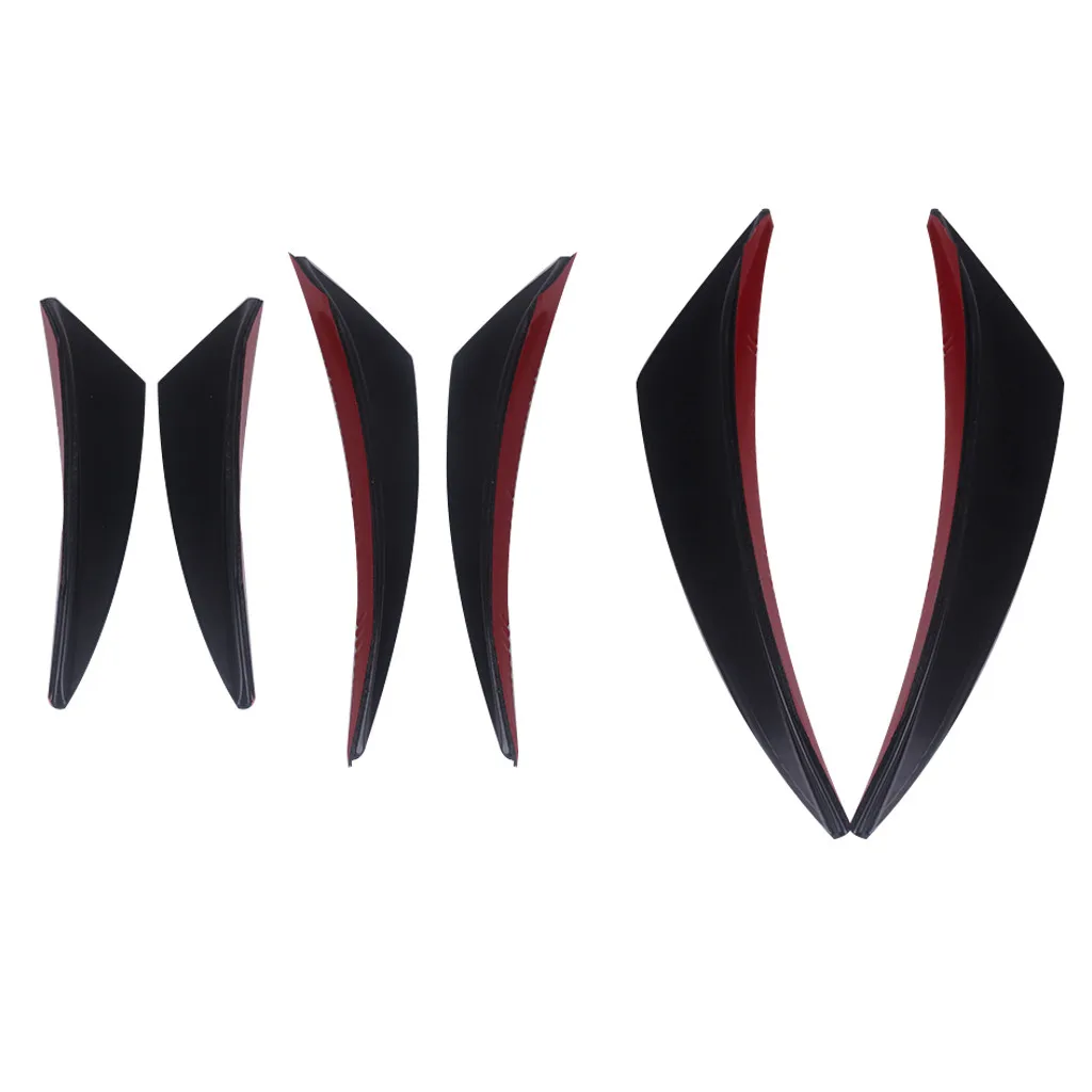 Универсальный черный спойлер из углеродного волокна 6 шт./компл. канарелки для