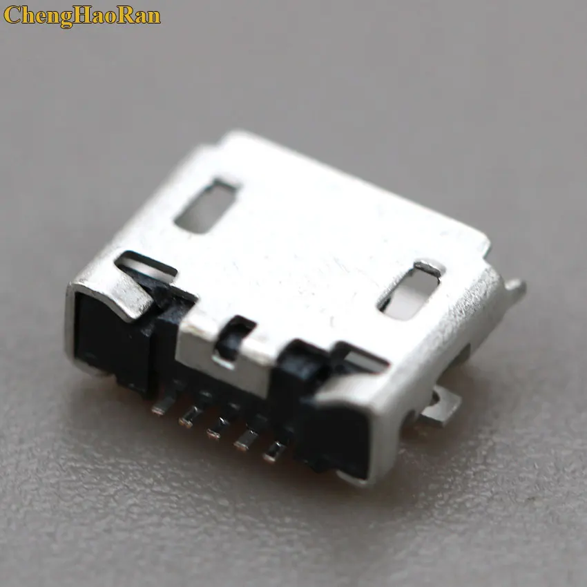 ChengHaoRan 50 шт. 100 5 контактов Micro USB разъем для зарядки с отверстием