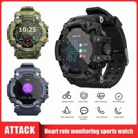 lokmat attack full touch screen fitness tracker smart watch men heart rate monitor blood pressure smartwatch for android ios