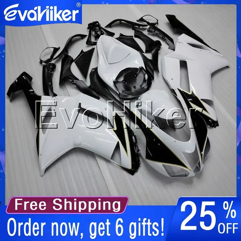 

Custom motorcycle cowl for ZX6R 2007-2008 ABS fairing Injection mold motorcycle bodywork kit white black+gifts