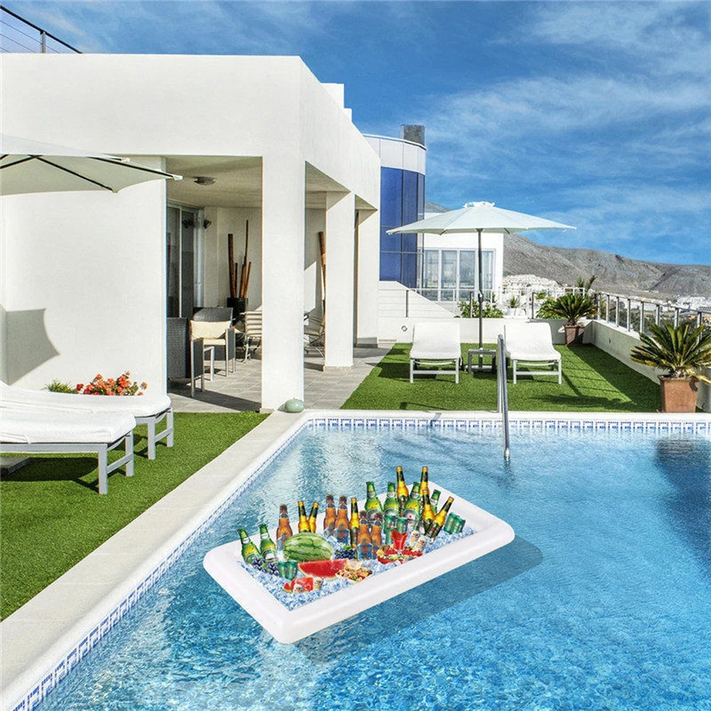 Надувной водный Ледогенератор Летний Пляжный бассейн плавающий коврик стол для