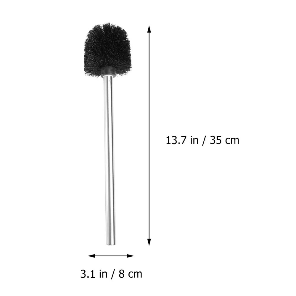 

WINOMO 3pcs Toilet Brushes with Stainless Steel Handle (Black)