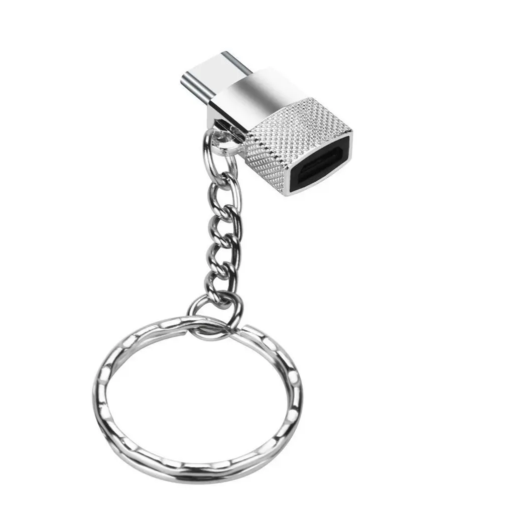 Адаптер Micro-USB Type C для зарядки телефона адаптер Android Micro USB-Type-C Female-Male с брелком |