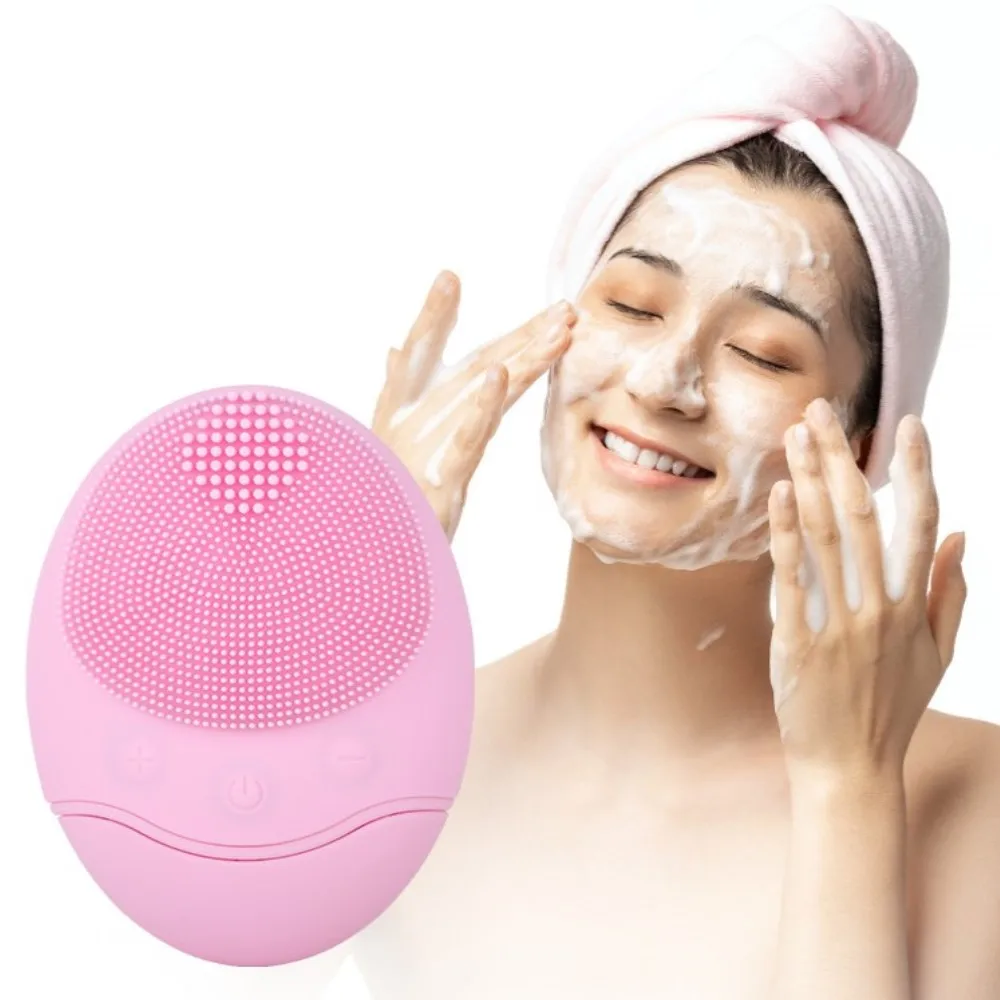 Щетка для чистки лица AOPHIA силиконовая электрическая мини Массажная