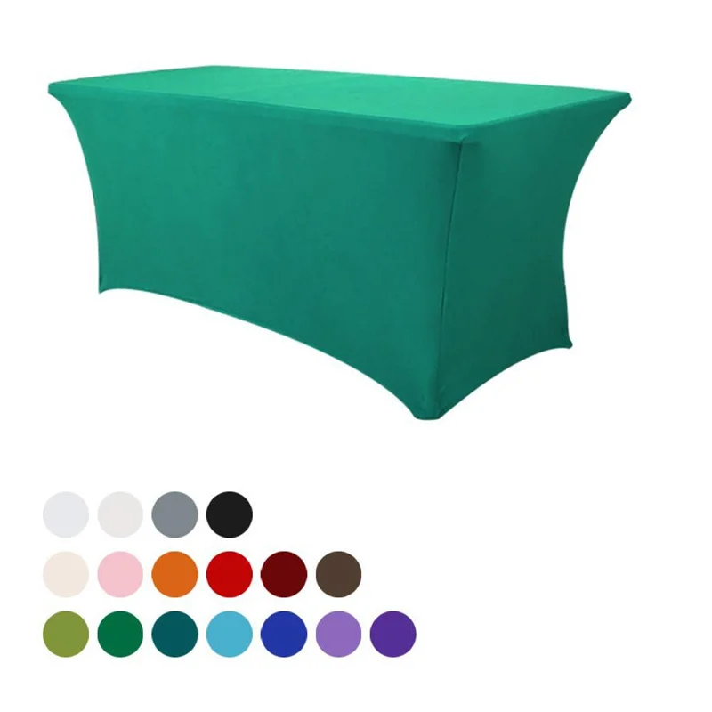

Rectangle Cocktail Stretch Spandex Tablecloth Elastic Bar Hotel Banquet Meeting Wedding Desk Cloths Home Decor Table Cover Cloth