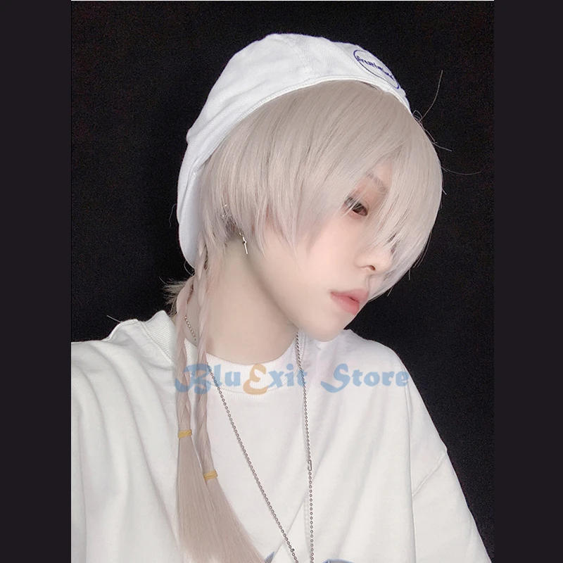 Градиентный крутой бежевый парик в стиле &quotЛолита&quot Харадзюку короткие прямые