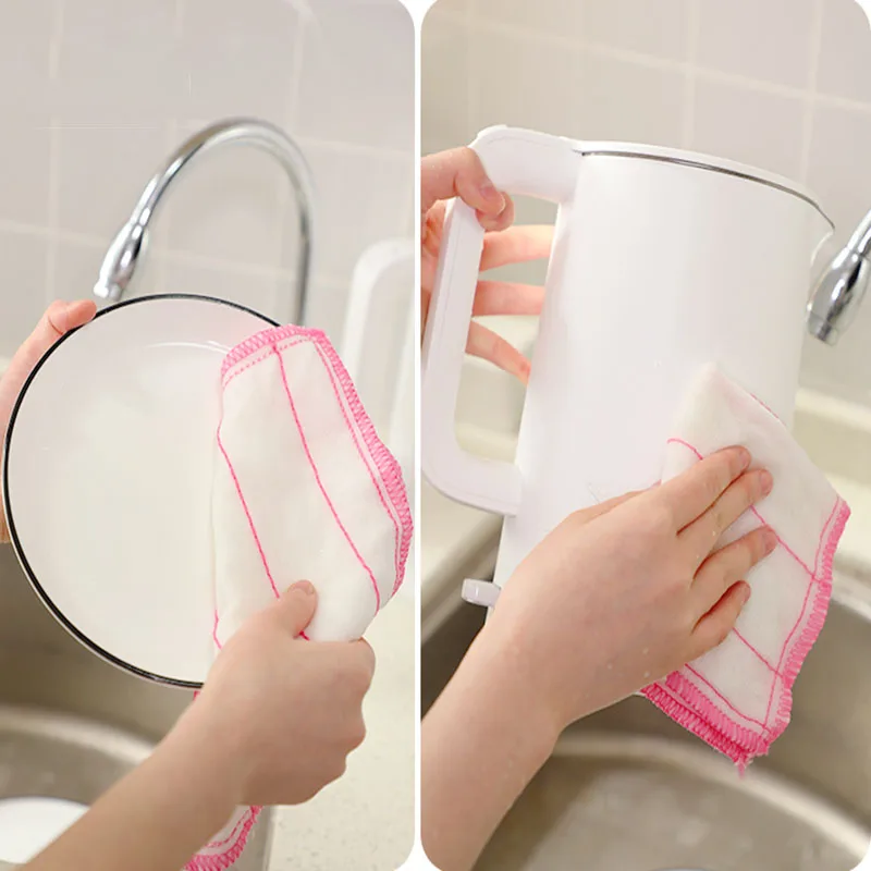 Газовая ткань для чистки кухонные хлопковые тряпки мытья посуды горшка