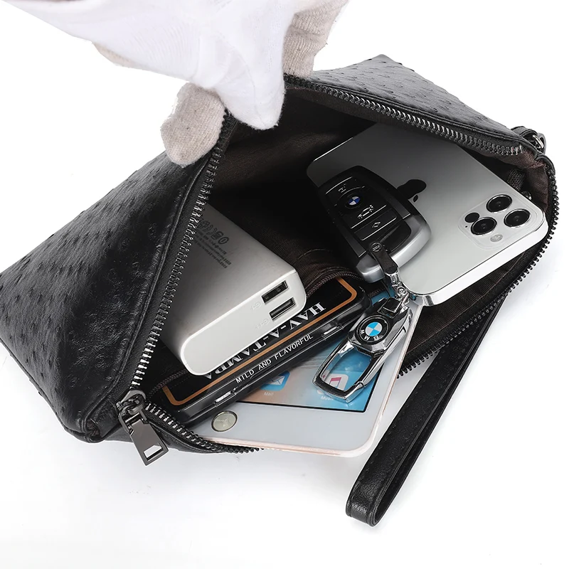 New Design Men's Day Clutch Soft Envelop Bag Big Capacity Handbag Messenger Bag Male Travel Bag iPad Case