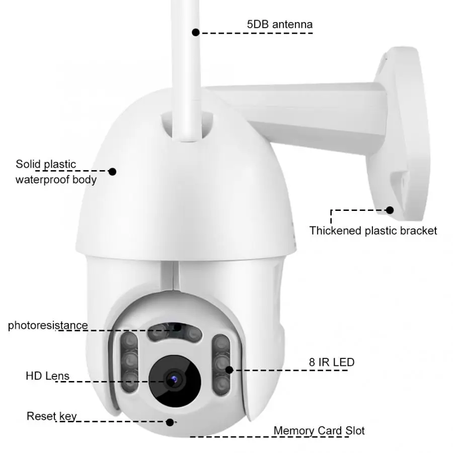WIFI IP Camera 1080P Outdoor Waterproof PTZ Home Dome Wireless Wifi Security Cameras Audio P2P 2MP Network CCTV Surveillance