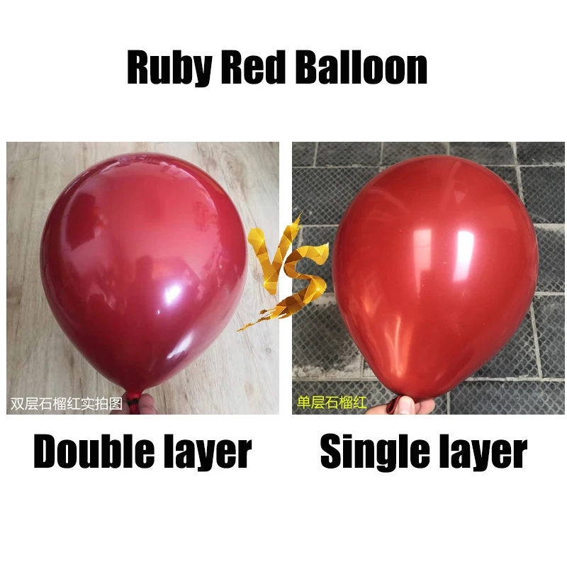 10 шт./лот 12 дюймов Рубиновый Красный двухслойный воздушный шар однослойный Donkerblauw