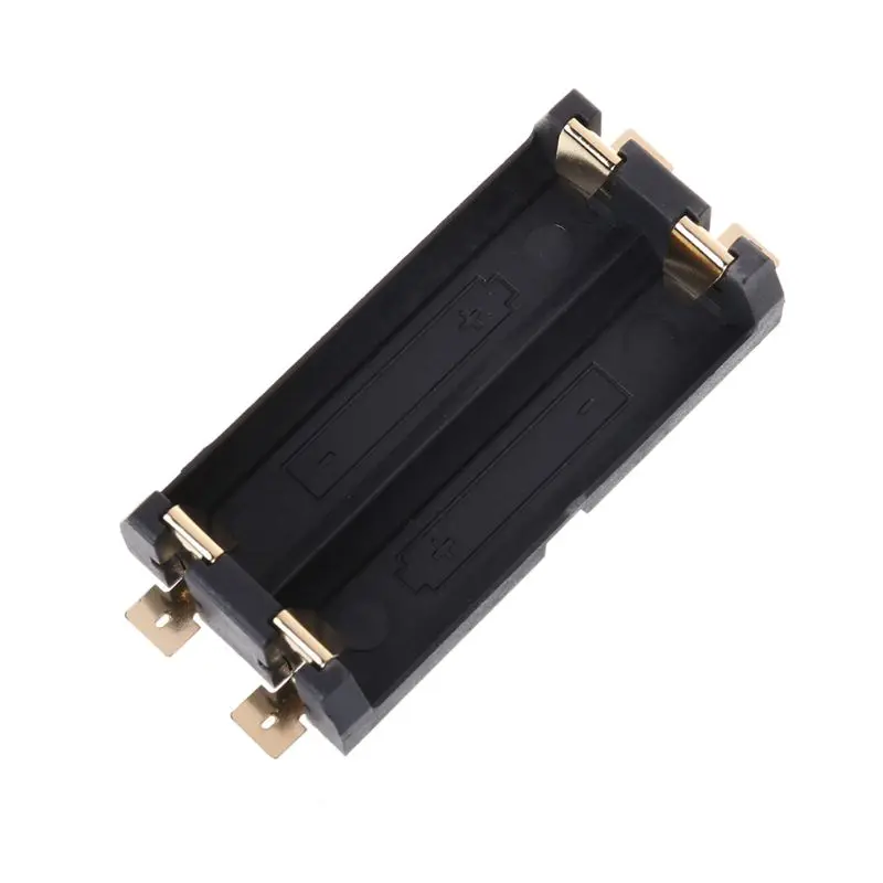 

High Quality 600pcs/lot MasterFire Black 2 AA Batteries Holder SMD SMT Battery Storage Container Holders Box With Bronze Pins