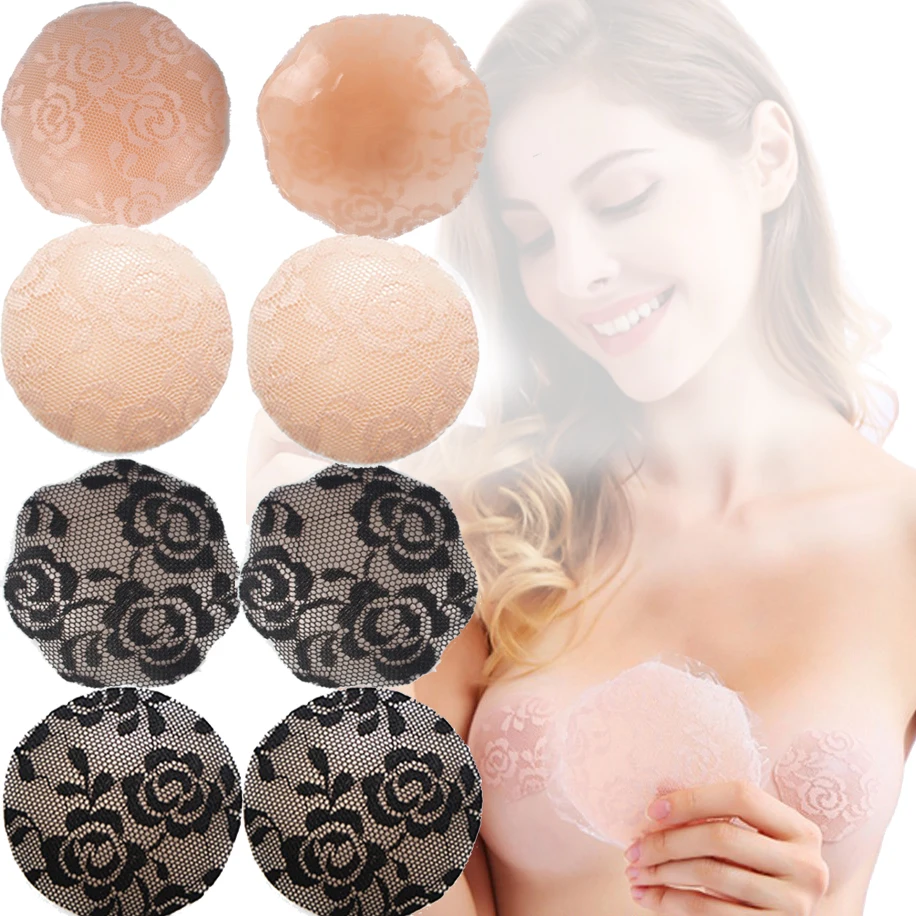 

Кружевные многоразовые силиконовые накладки для сосков, клейкие лепестки для груди, поднимают телефон, невидимое женское нижнее белье без ...