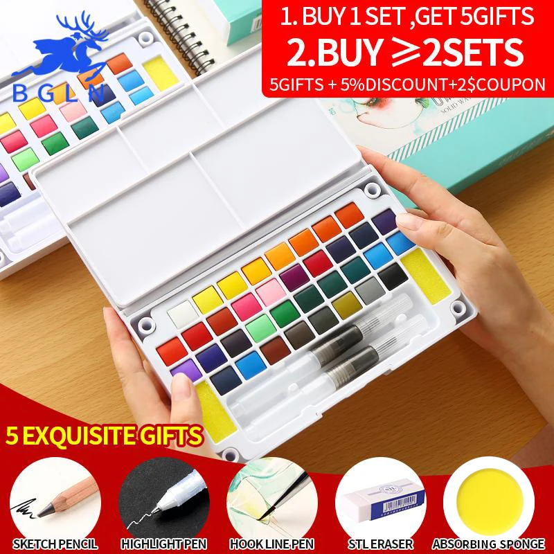 Высокое качество профессиональные твердые пигментные акварельные краски набор