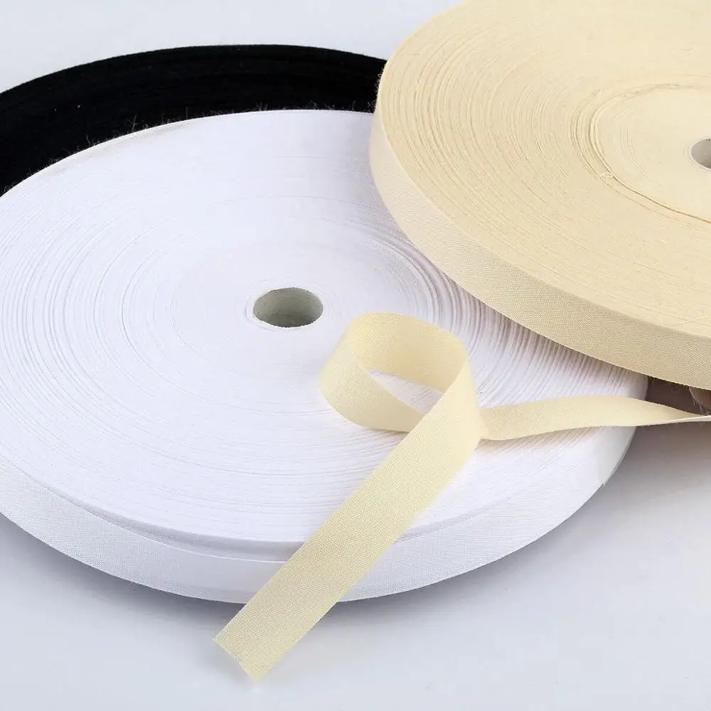 Натуральная белая черная лента из 100% хлопка тесьма сельдь обвязочная обрезка для