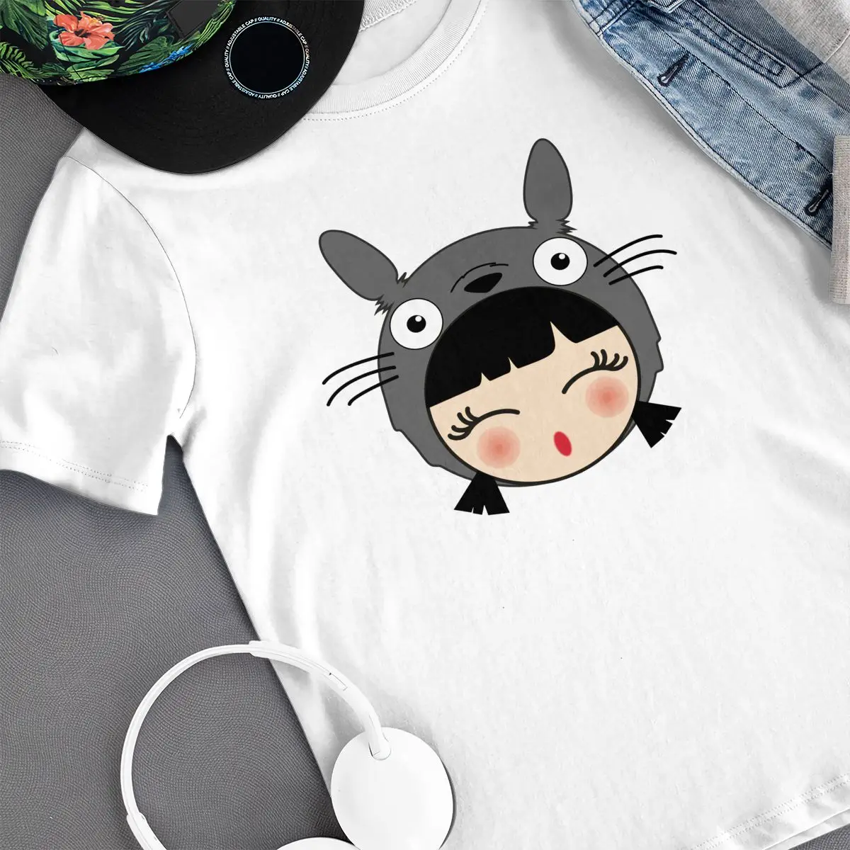 Тоторо футболка с изображением 100 процентный хлопок Пляжная забавные мужские XXX