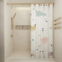 liangqicute animal hook style home curtain waterproof shower curtainbathroom thicken mildewproof fabriccustomize any size