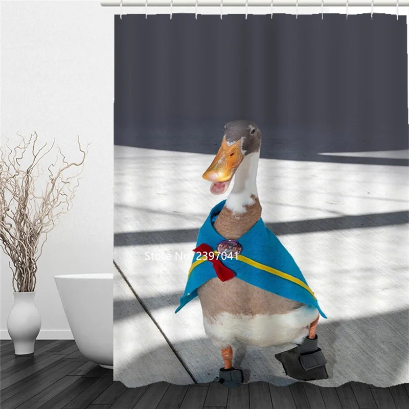 

Home Decoration 3D Digital Printing Wild Animal Shower Curtain Natural Scenery Green Leaf River Toilet Waterproof Shower Curtain