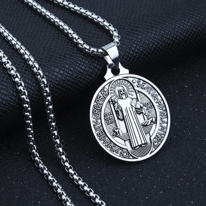 Мужское винтажное ожерелье с надписью голова Иисуса | Украшения и аксессуары