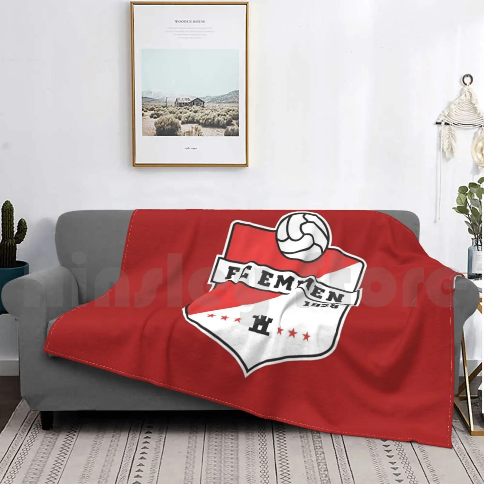 

Emmen Badge / Logo Blanket Fashion Custom Soccer Football Sport Club Crest Logo Eredivisie Dutch Netherlands