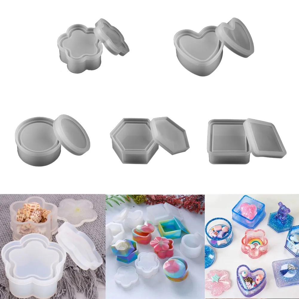 

Коробка для хранения, силиконовая форма, кристалл эпоксидная смола, форма, форма в форме сердца, сделай сам, поделки ручной работы, Подарочна...