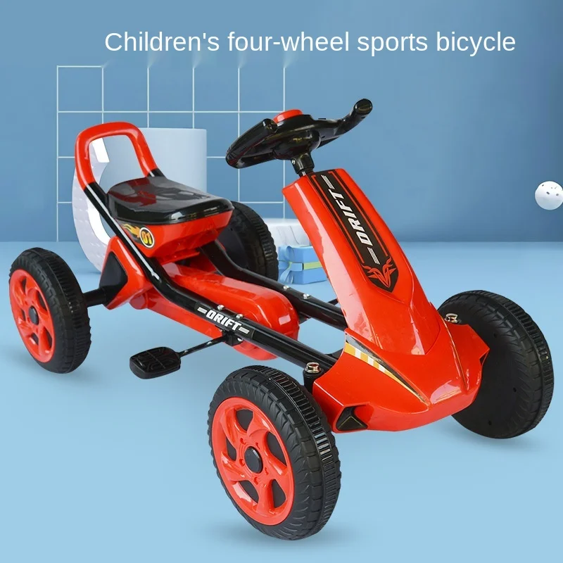 

Children's Four-Wheel Go-Kart Baby Pedal Exercise Bike Children Can Sit Four-Wheel Beach Bike Pedal Bike