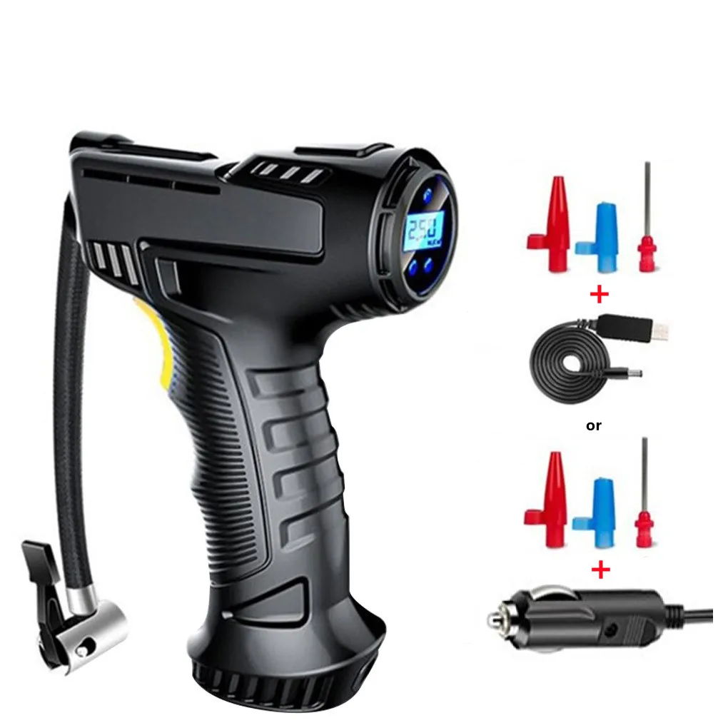 120 Вт перезаряжаемый автомобильный воздушный компрессор беспроводной надувной