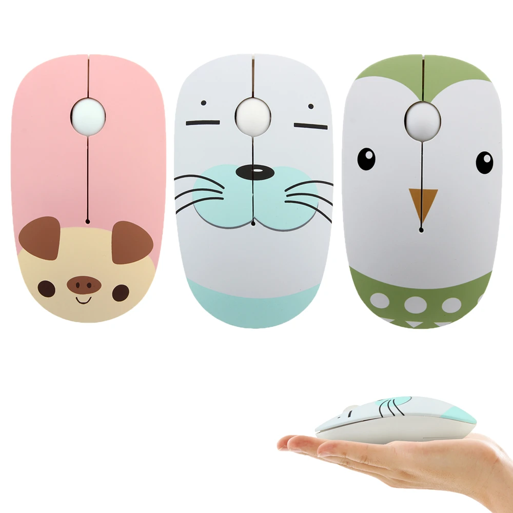 Симпатичная мультяшная Беспроводная Usb оптическая компьютерная мышь CHYI