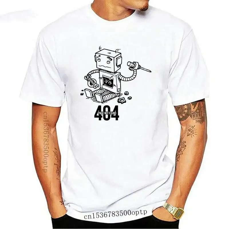 

New 2021 100% cotton short sleeve casual cool men T shirt summer loose 404 problem men tshirt o-neck t-shirt tee shirt IN0301