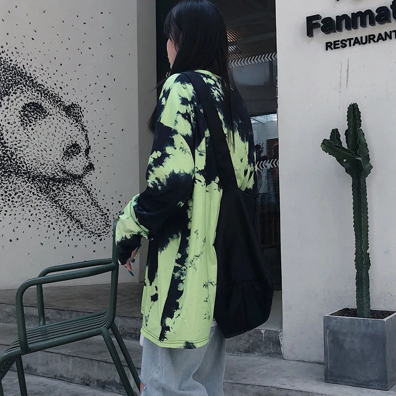 

Harajuku Style Gradient Long-sleeved T-shirt Student Loose Bottoming Top Women