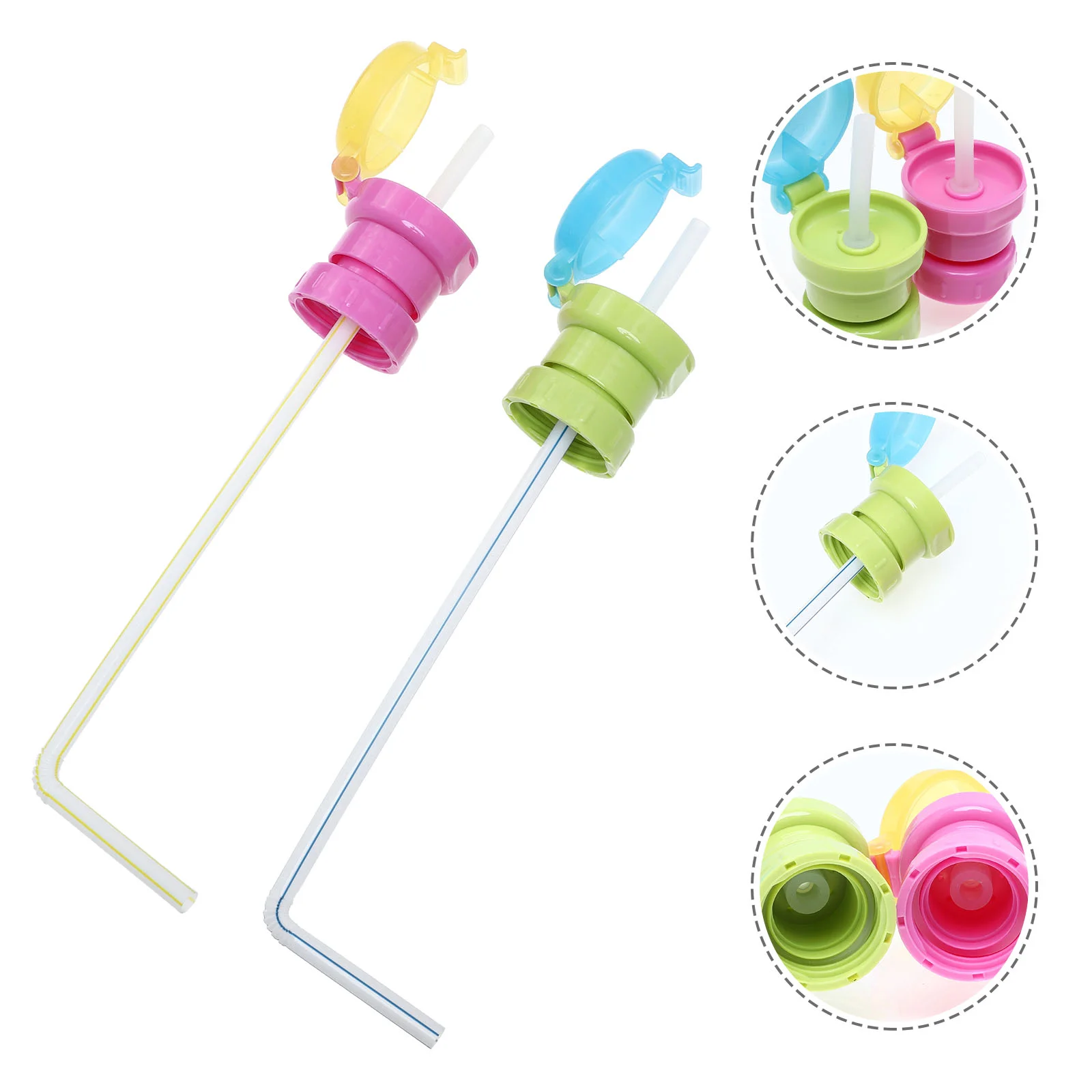 

2pcs Sippy Cup Lids Leak Proof Sippy Straw Cup Lids for Babies Newborn