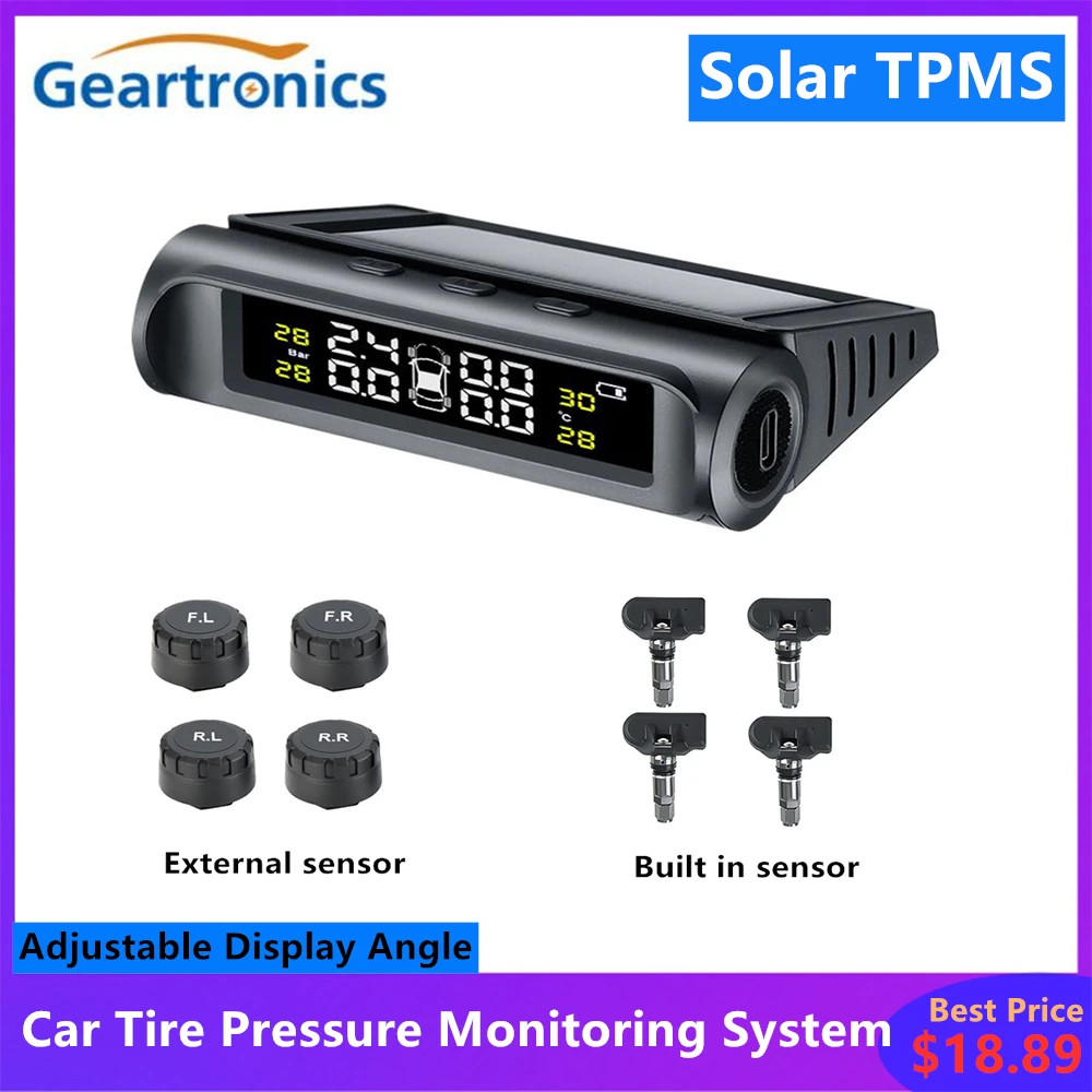 Автомобильная система контроля давления в шинах TPMS с регулируемым углом