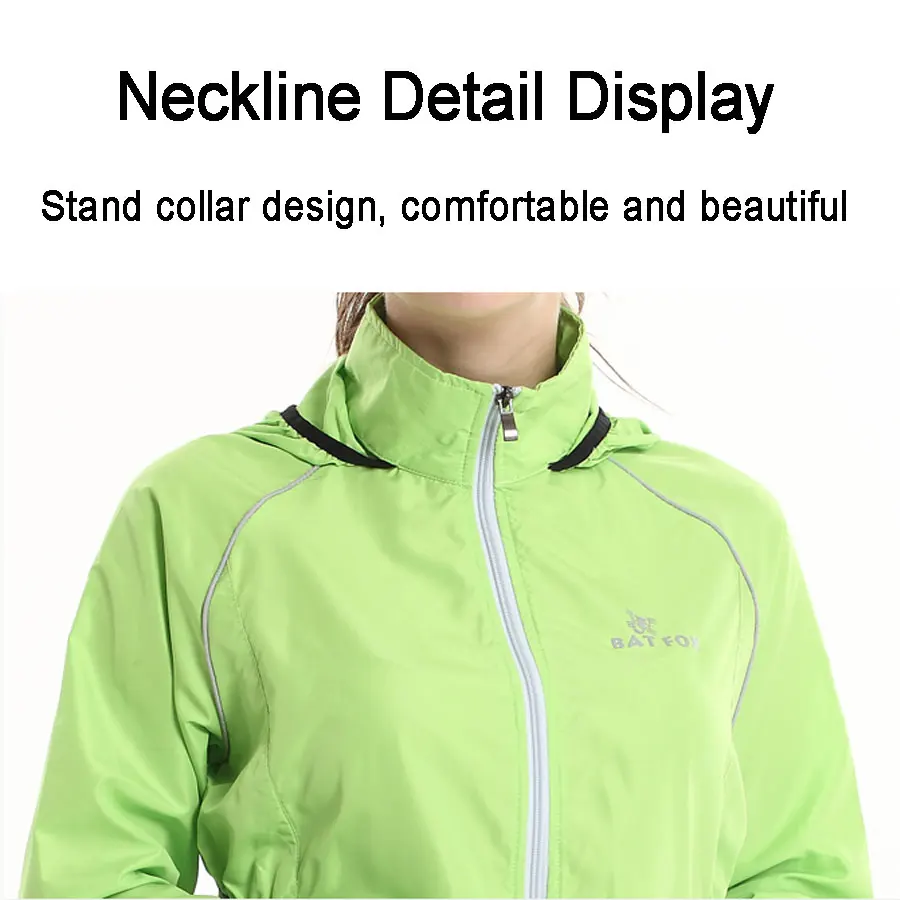 Велосипедная куртка с капюшоном ветровка высокая видимость 3 цвета зеленая синяя