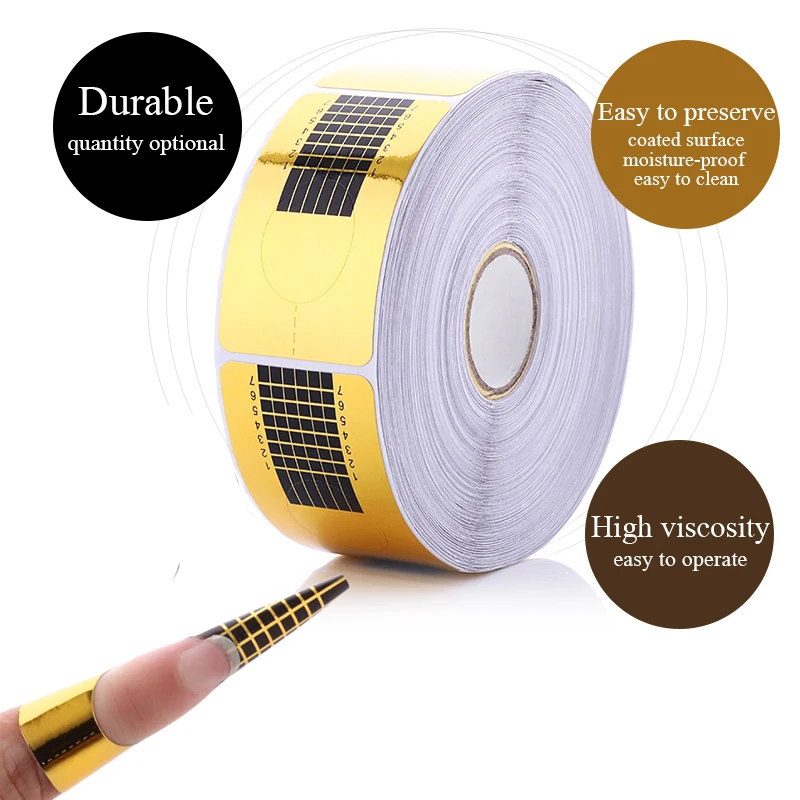100 Pièces Nail Formes pour Soak Off UV Gel Rapide Extension Bâtiment Professionnel Art DIY Conception Manucure Outils | Красота и