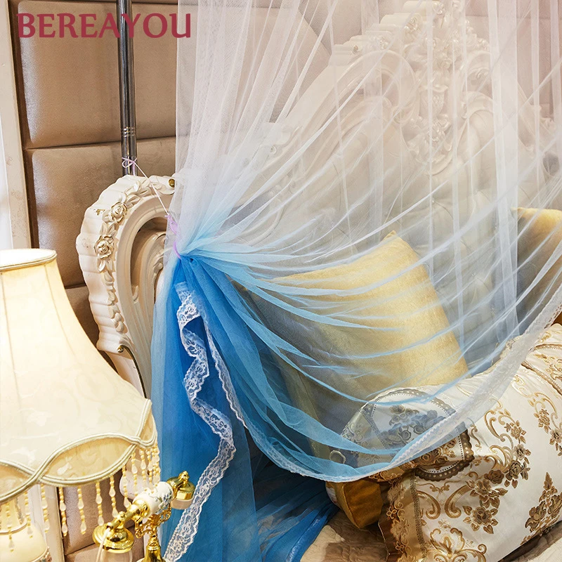 Роскошная противомоскитная сетка для двойной кровати с навесом из нержавеющей