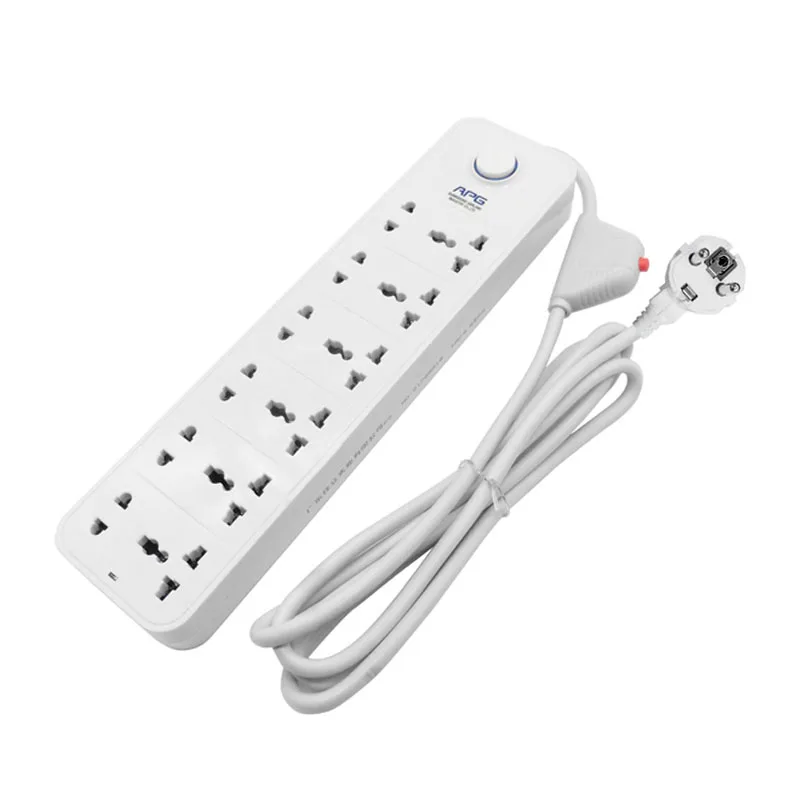 Удлинитель питания с защитой от перенапряжения вилка для ЕС Великобритании