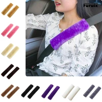 soft faux sheepskin seat belt shoulder pad for a more comfortable driving compatible with adults youth kids