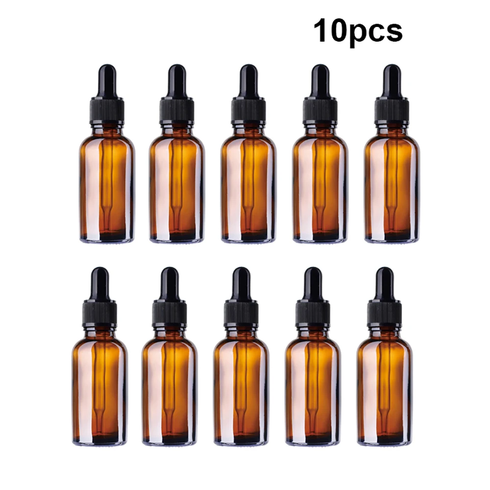 

10pcs High Quality 50/100ml Glass Bottles With Glass Eye New Amber Dropper Glass Essential Oil Bottle