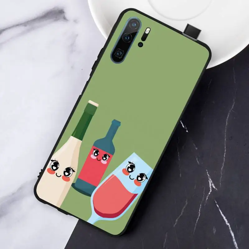 

Coffee Wine Cup pattern high quality Phone Case funda For Huawei honor Mate P 10 20 30 40 Pro 10i 9 10 20 8 x Lite
