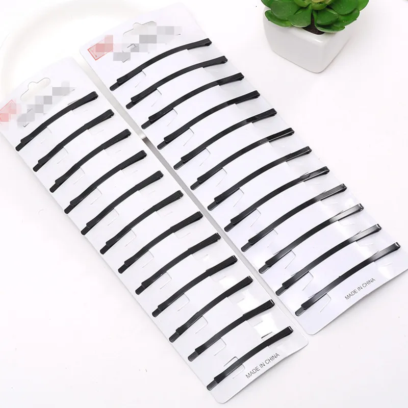 12Pcs 8.5cm Black Hairpins For Women Hair Clip Lady Bobby Pins Invisible Wave Hairgrip Barrette Hairclip Hair Clips Accessories
