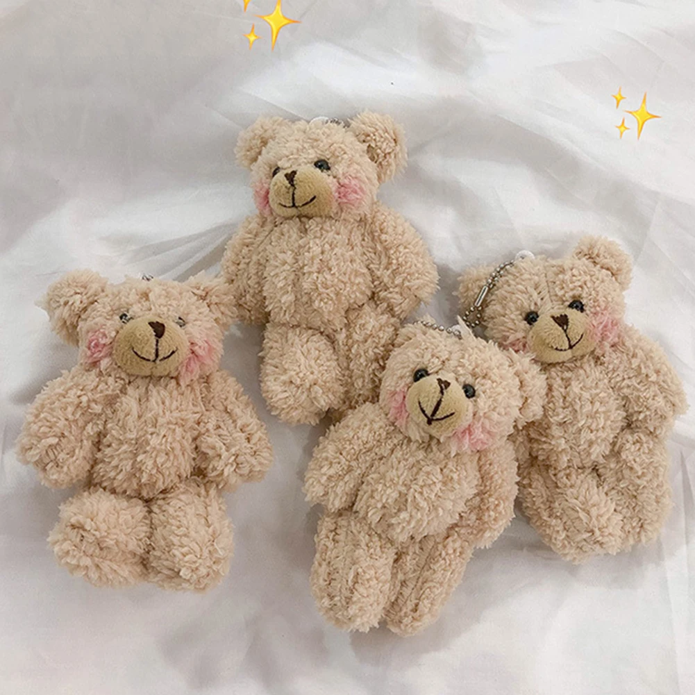 Милый медведь животное плюшевая кукла брелок подвесной кольцо для сумки