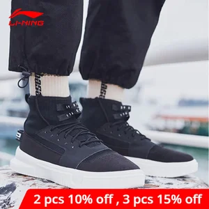 Мужские баскетбольные ботинки Li-Ning Bad Five, спортивная обувь с высоким вырезом и подкладкой из пряжи li ning, AGBN019, YXB243
