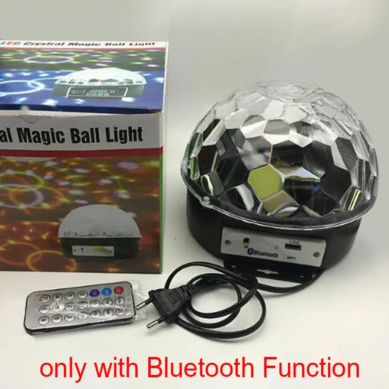 Bluetooth mode Bluetooth led DJ диско-светильник звуковой контроль сценический светильник s RGB Магическая хрустальная лампа-шар проектор Эффект лампа светильник для рождественской вечеринки - Цвет: Bluetooth mode