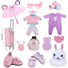 13 шт. кукольная одежда серия кролик; Аксессуары подходят 18 дюймовые платья для девочек  43 см для ухода за ребенком для мам Одежда для новорожденных Reborn Baby Doll наше поколение игрушек