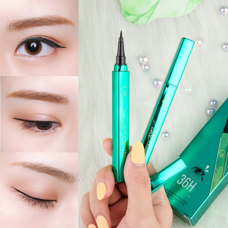 

Portable Black Liquid Eyeliner Eye Makeup Super Waterproof Long Lasting Eye Liner Easy to Wear Eyes Makeup Cosmetics Tools TSLM1