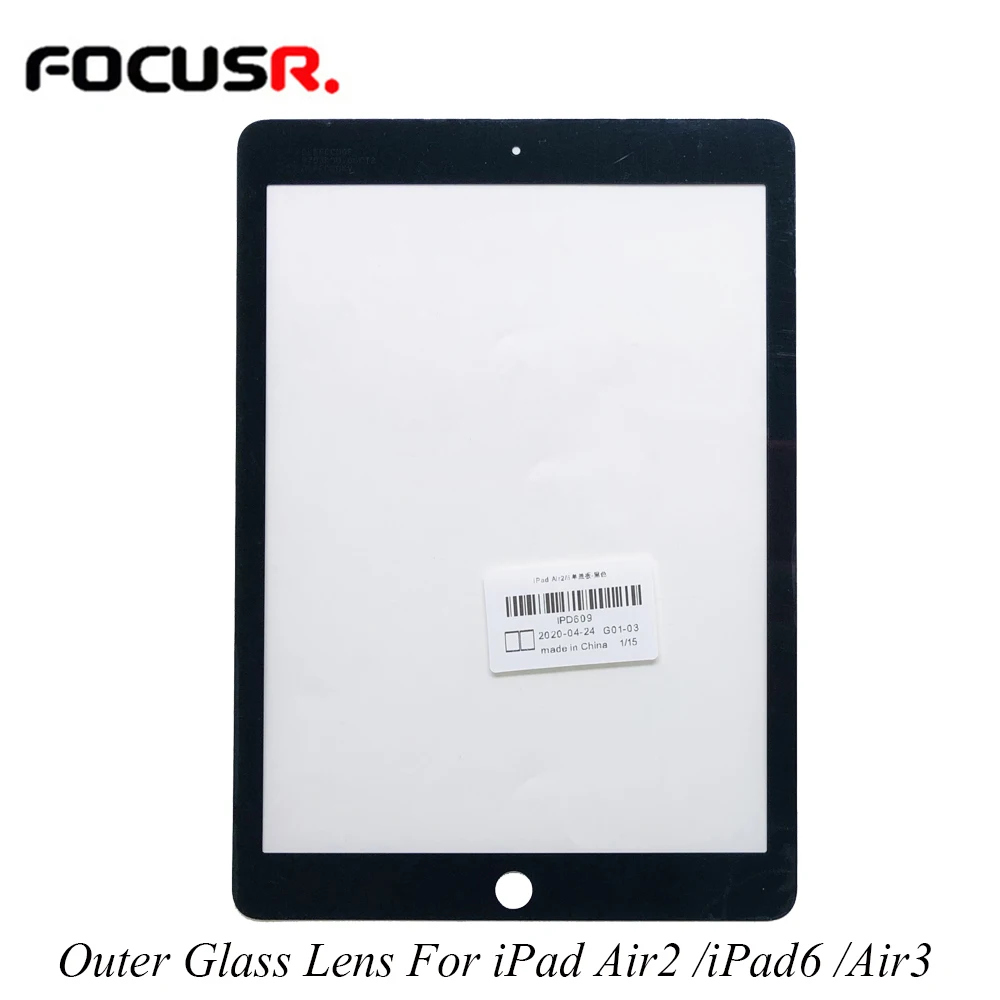 

High Quality Air 3 Touch Panel Outer Glass lens iPad Air 2 iPad 6 Touch Screen Front Glass Replacement Tablet LCDs & Panels