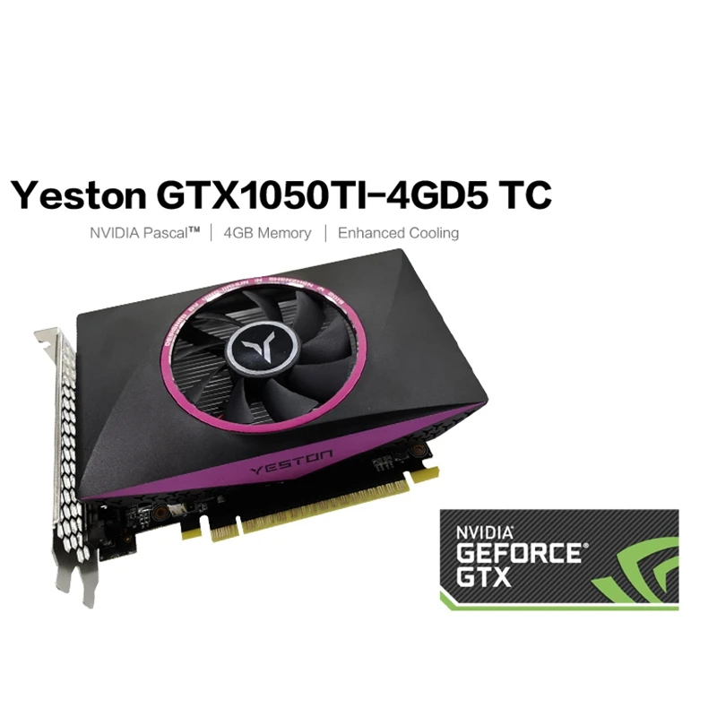 Yeston GTX1050Ti-4G-D5 1291-1392 МГц/7008 МГц 4 Гб 128 бит GDDR5 видеокарта | Компьютеры и офис