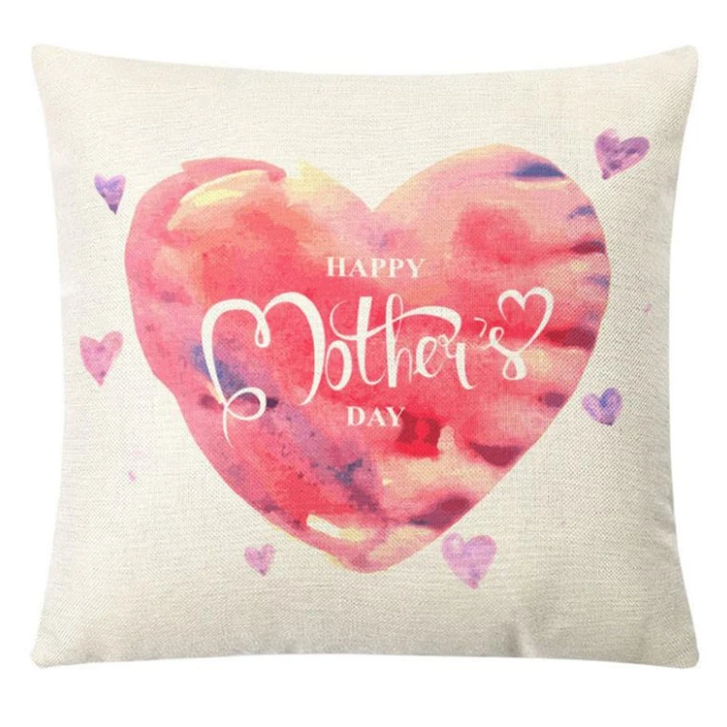 Valentines Day Linen Throw Pillow Case Romantic Cartoon Bear Holding Love Heart Printed Decorative Cushion Cover Farmhou | Дом и сад